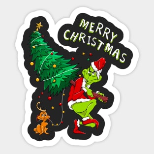 Stealing Christmas Tree Sticker